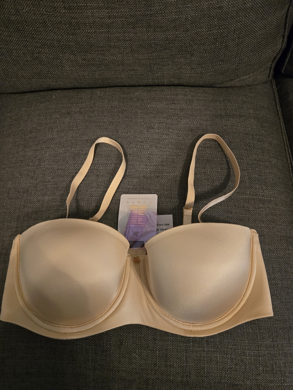 Savage X Fenty Beige Strapless Convertible T-Shirt Bra